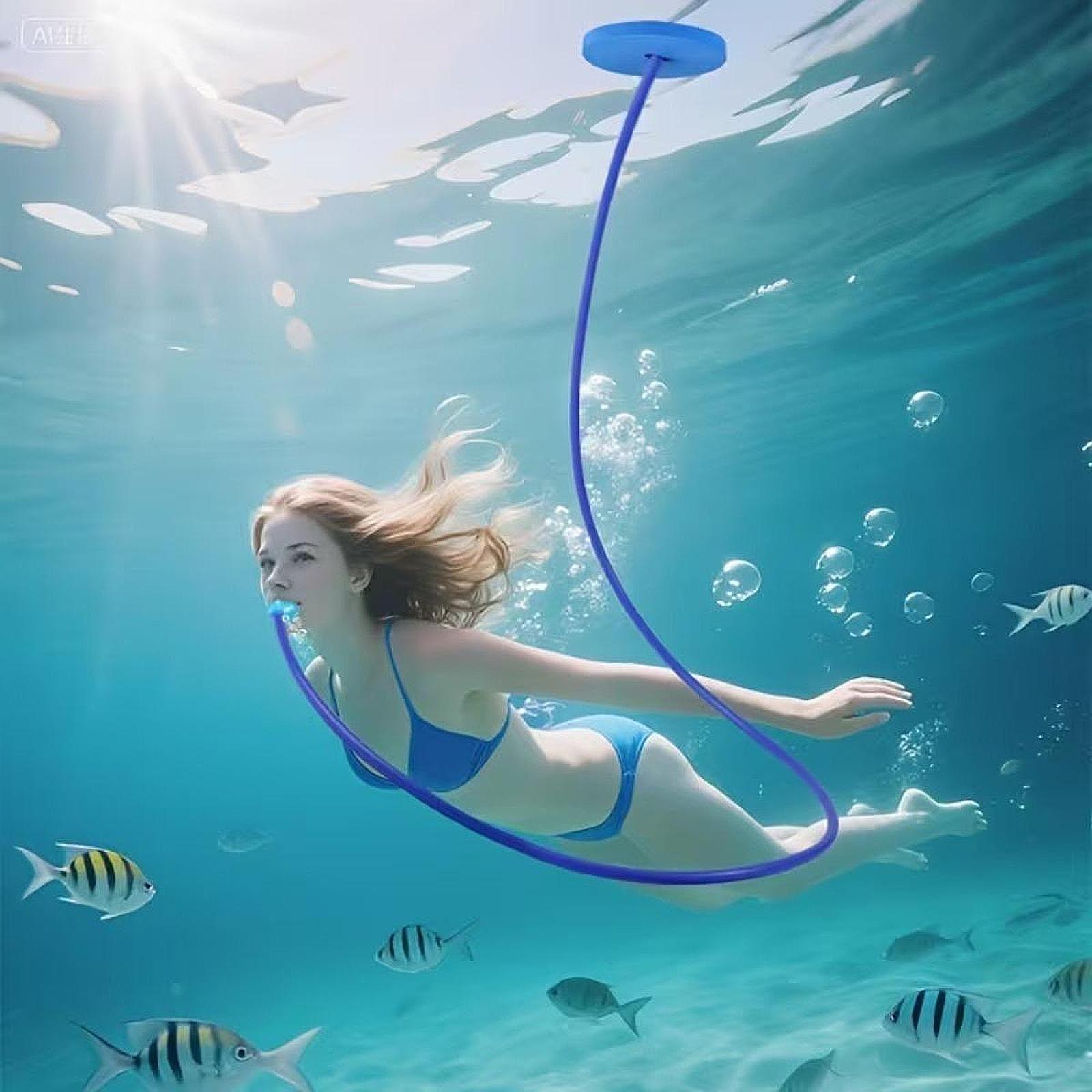 Aquatic Sports Swimming - Snorkel da immersione in silicone portatile,